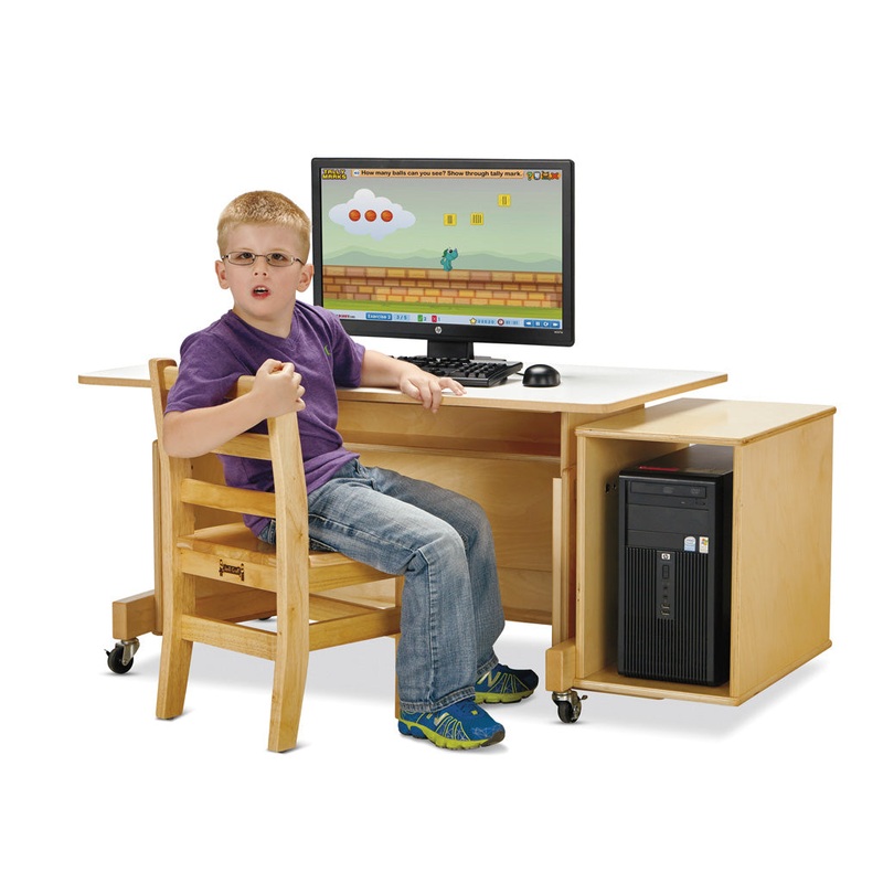 Jonti-Craft Apollo Single Computer Desk – White Top