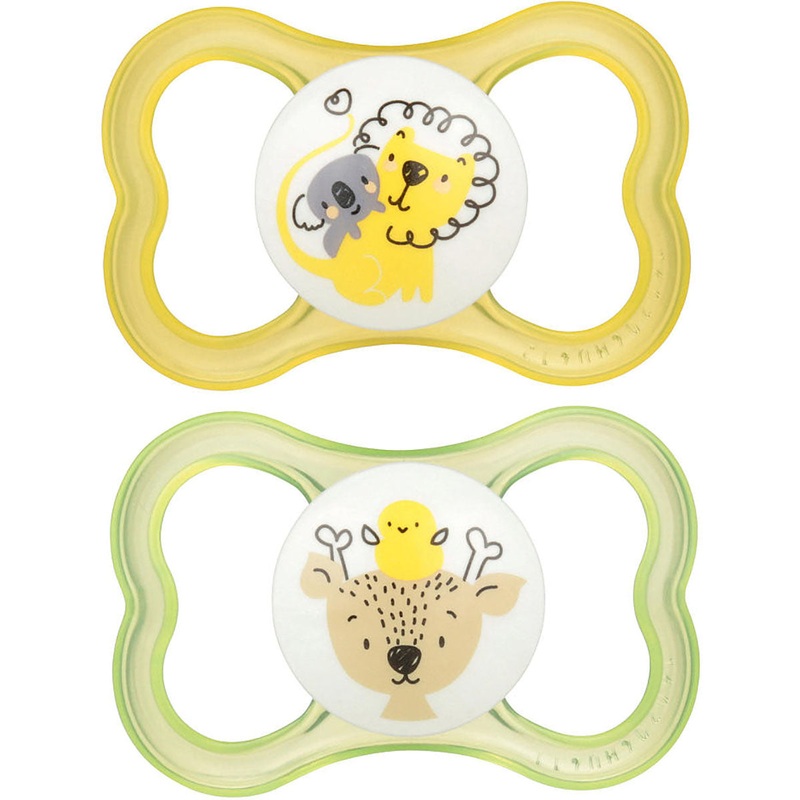 MAM Baby Air 6m+ Pacifiers, 2 Pack – Neutral