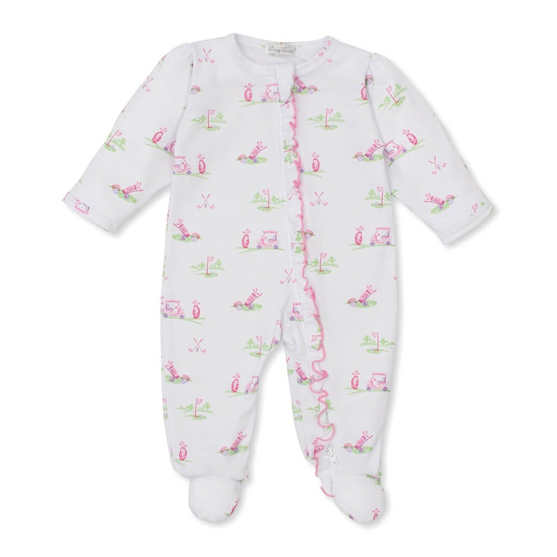 Zipper Footie – Fairway Foursome Pink