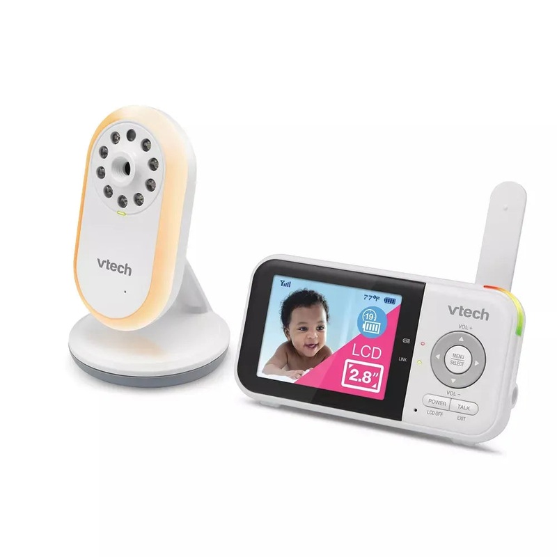 2.8″ Digital Video Baby Monitor with Night Light – White