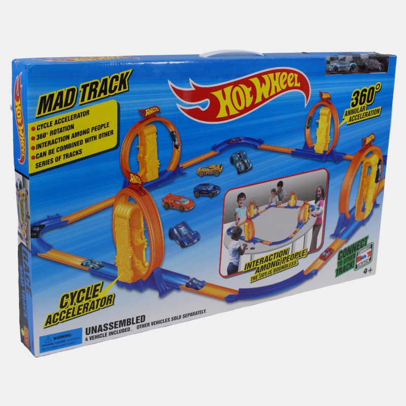 Alloy Sports Car Track Ring Speedway Racetrack Set with 2 Alloy Cars