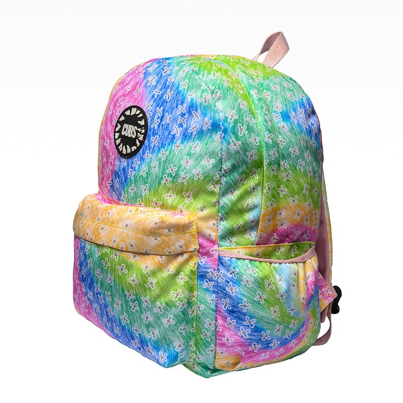 Cubs Pastel Tie Dye Flowers Backpack  16 Inche