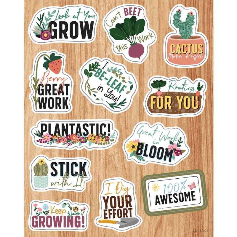 Grow Together Motivational Shape Stickers