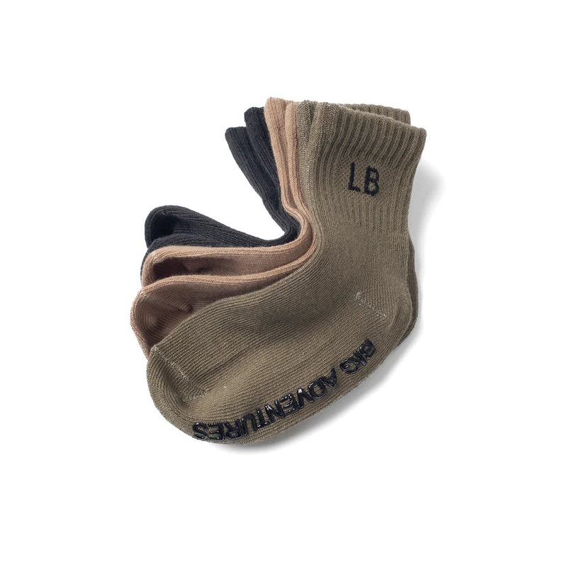 Sock 3-Pack – Charcoal +Taupe + Dark Moss