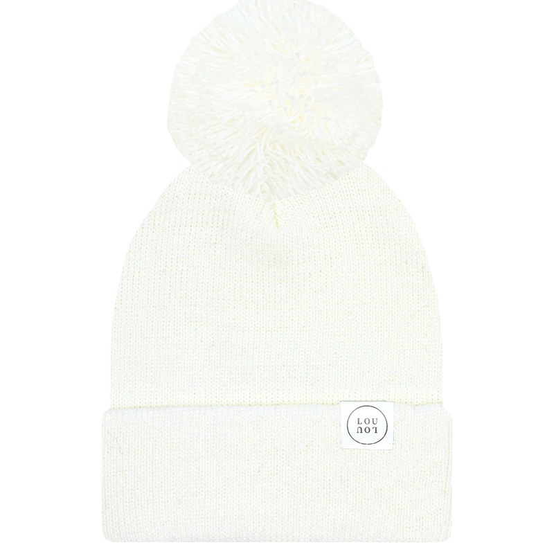 Beanie with Pom – Ivory
