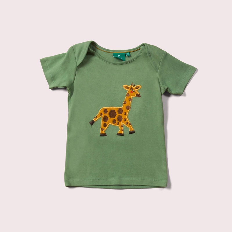 Little Green Radicals – Little Giraffe Applique Short Sleeve T-Shirt