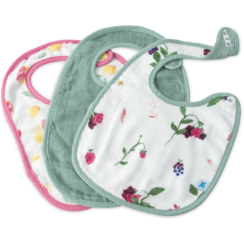 Little Unicorn Deluxe Muslin Classic Bib 3 Pack – Sweet Tart