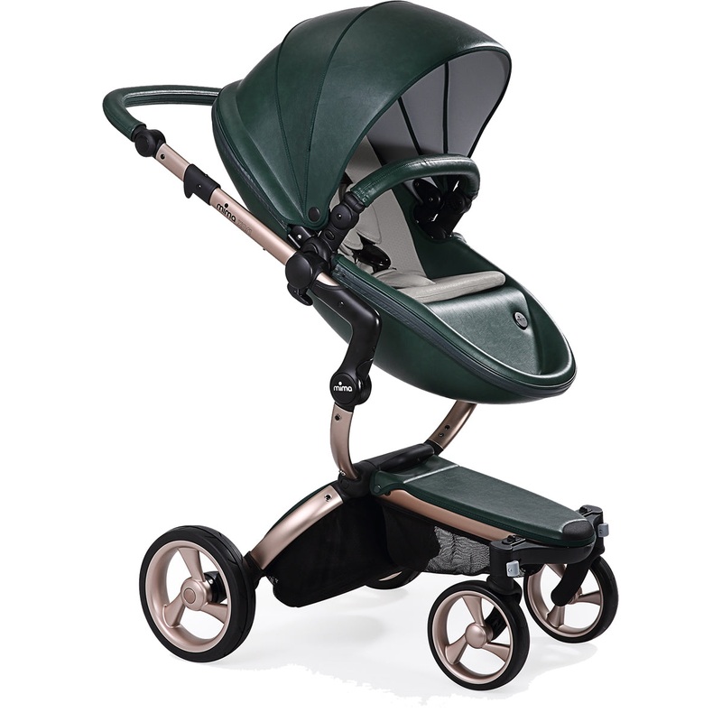 Mima 2019 Xari Complete Stroller, Rose Gold – British Green / Stone White