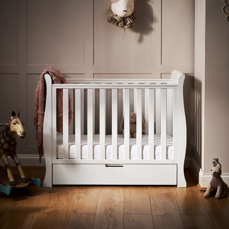 Obaby Stamford Space Saver Cot – WHITE