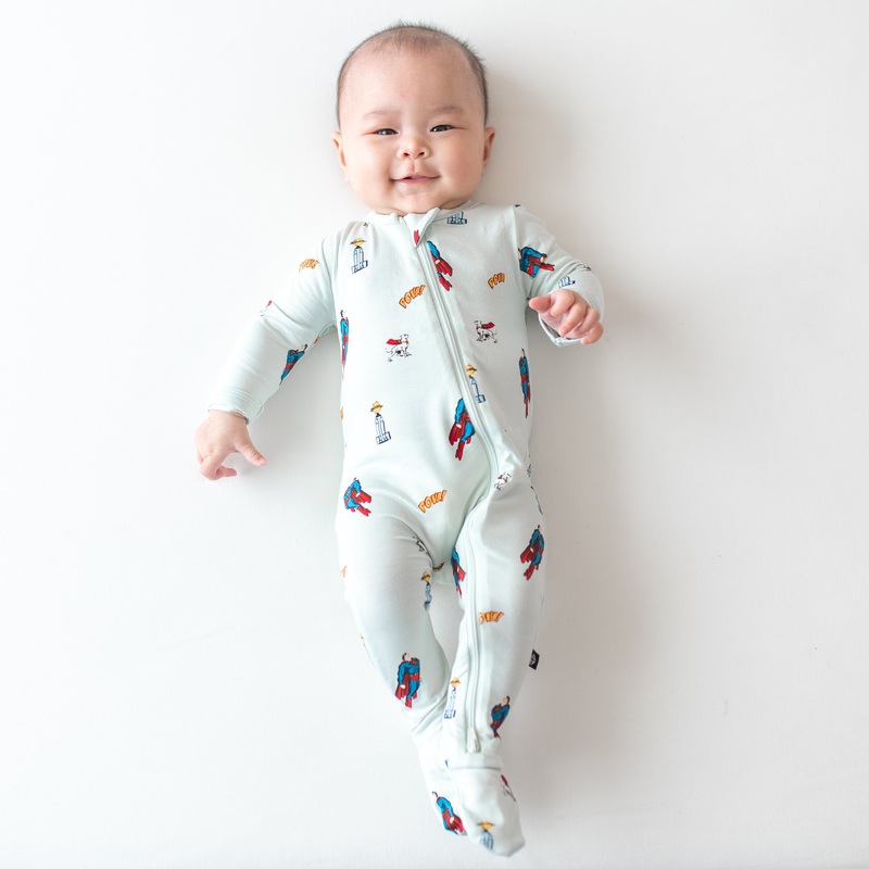 Zippered Footie in Superman