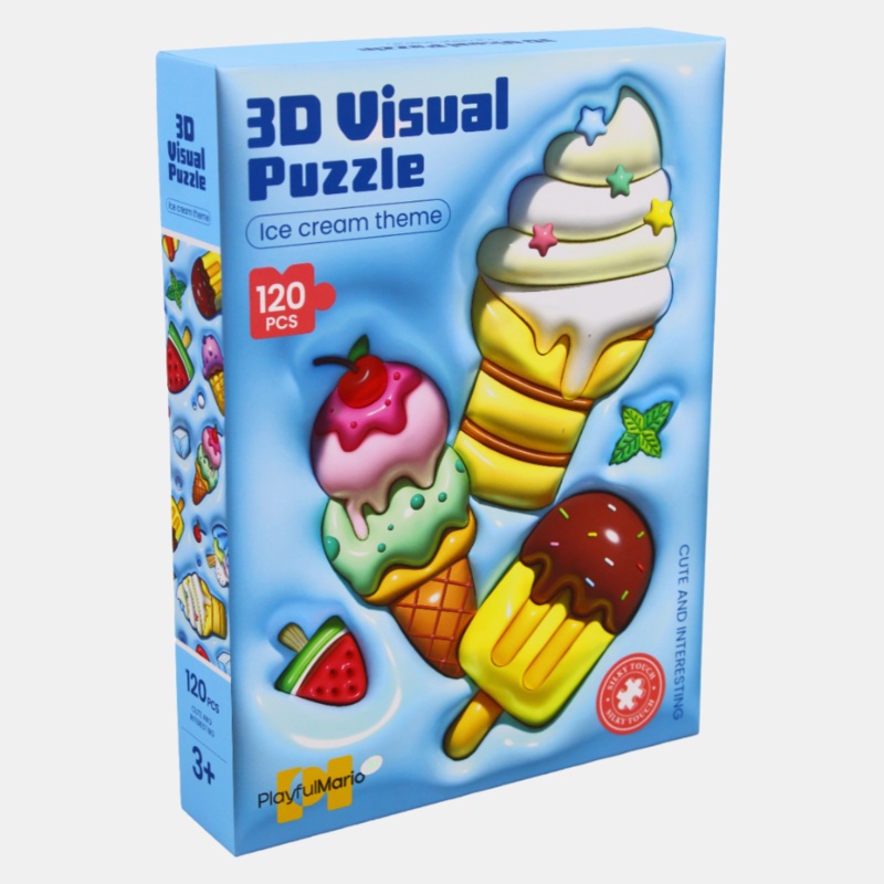 3-D Visual Puzzle – Ice Cream Theme