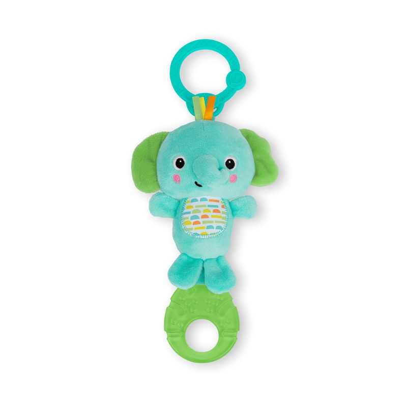 Bright Starts Tug Tunes On-the-Go Toy – Elephant – Unisex, Newborn +