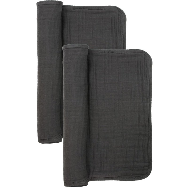 Cloud Muslin Burp Cloth 2 Pack – Charcoal