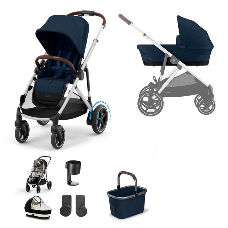 CYBEX e-Gazelle S Essential Pushchair Bundle – Ocean Blue