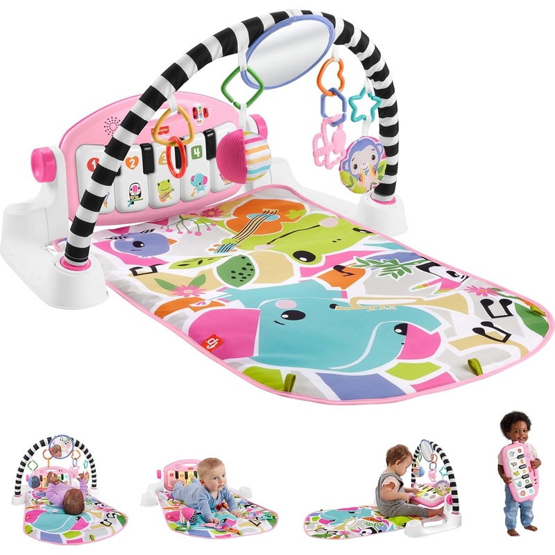 Fisher Price Glow And Grow Kick And Play Piano Activity Mat, Pink