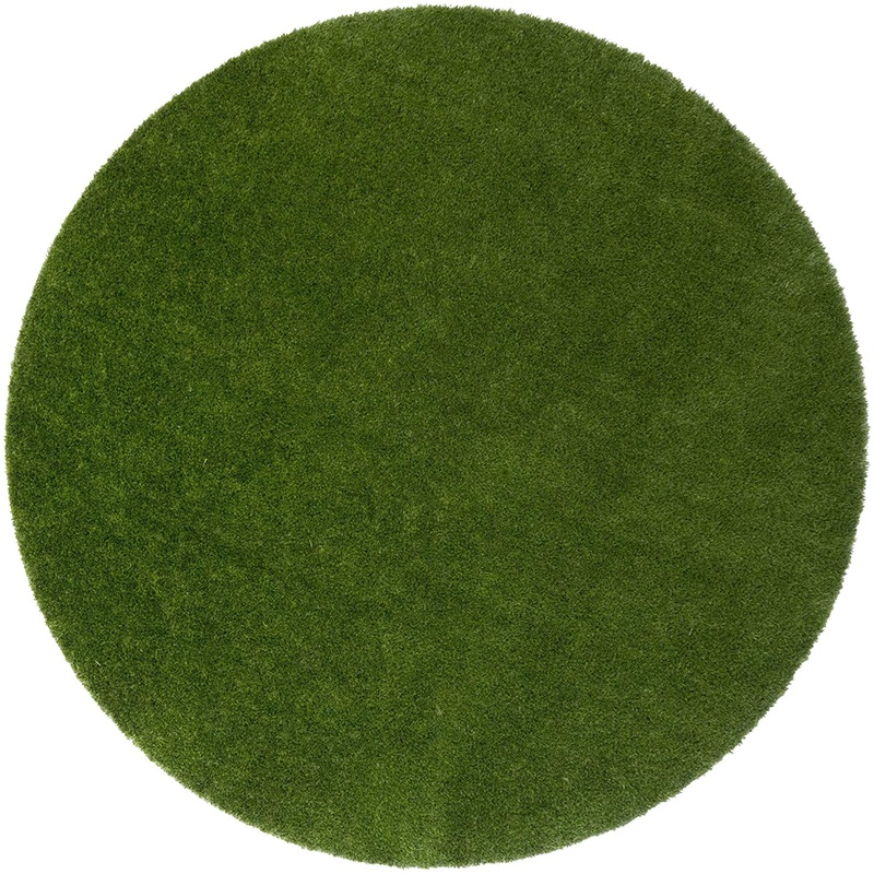 GreenSpace 7’6″ Round Premium Grass Textured Area Rug