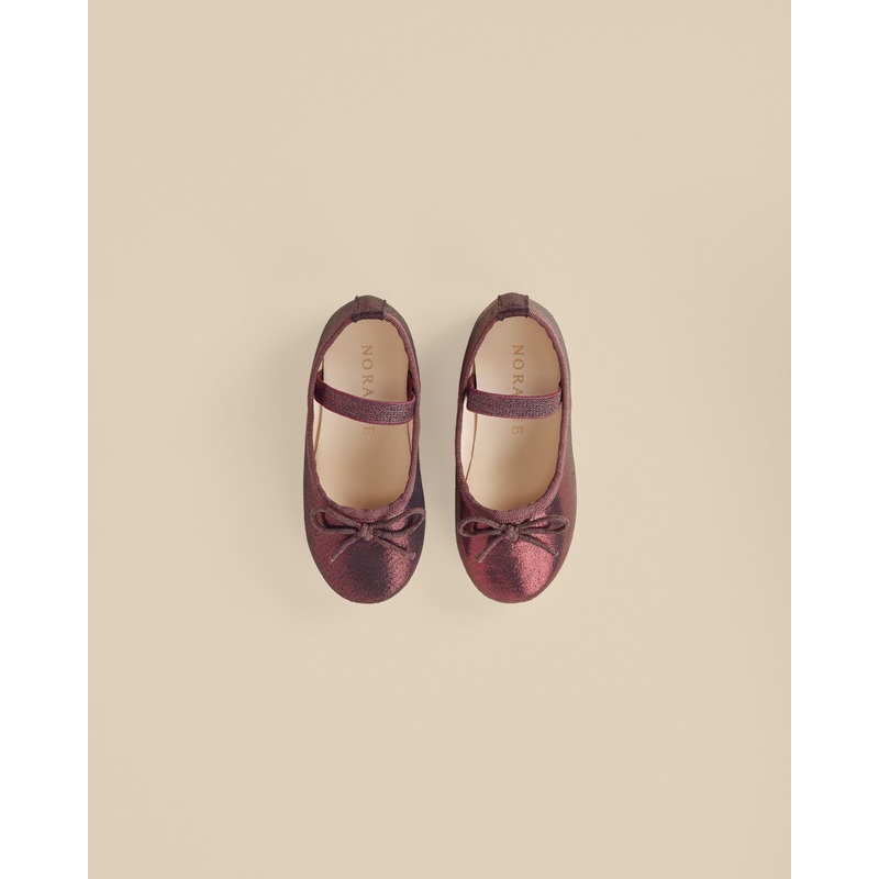 Noralee Ballet Flats – Metallic Fig