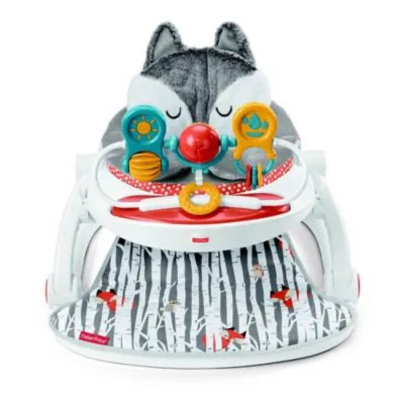 Peek a boo Fox Deluxe Sit-Me-Up Floor Seat with Toy Tray