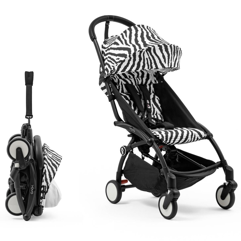 Stokke YOYO3 Ultra Compact 6+ Stroller (One Box) – Black / Zebra (Wild Collection)