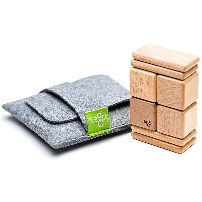 Tegu Pocket Pouch 8 Piece Magnetics Blocks – Natural