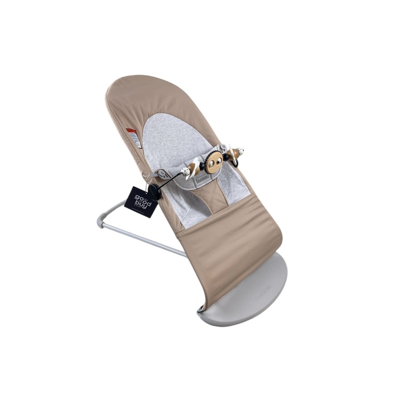 BabyBjorn Bouncer Balance Bundle With Toy Bar, Googly Eyes Black & White, Beige/Gray, Light Gray