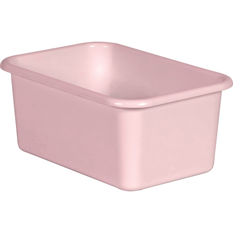 Blush Small Plastic Storage Bin