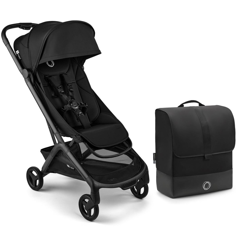 Bugaboo Butterfly 2 Complete Stroller + Travel Bag Bundle – Black / Heritage Black / Heritage Black