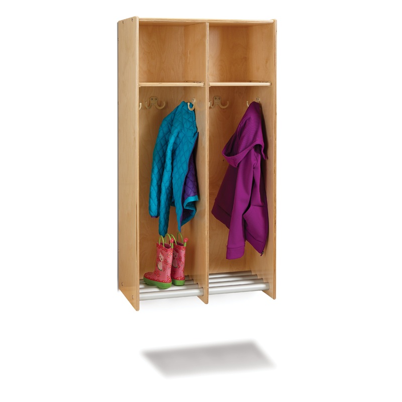 Jonti-Craft 2 Section Hanging Locker – without Tubs