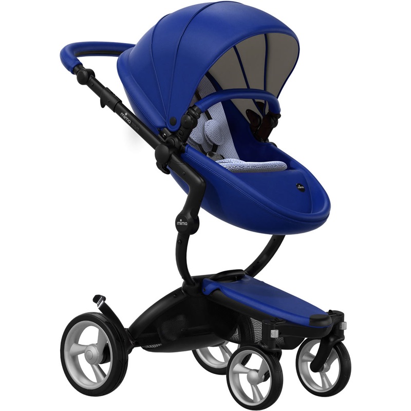 Mima Xari Complete Stroller, Black – Royal Blue / Pixel Blue