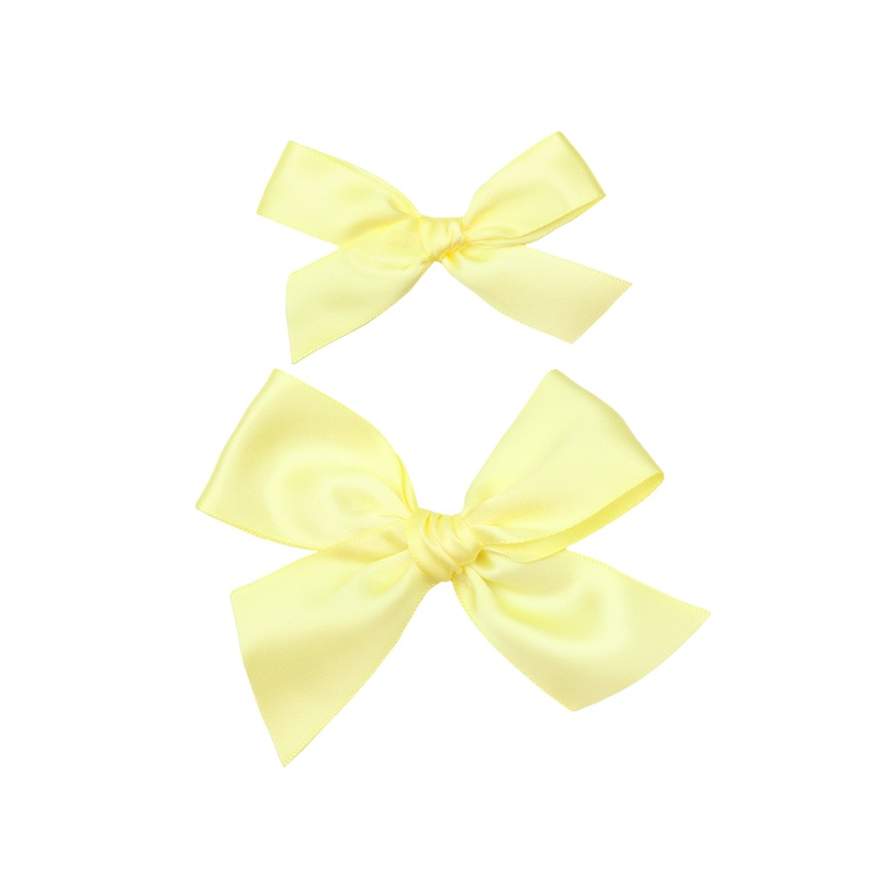 Satin Bow – Lemon Clip