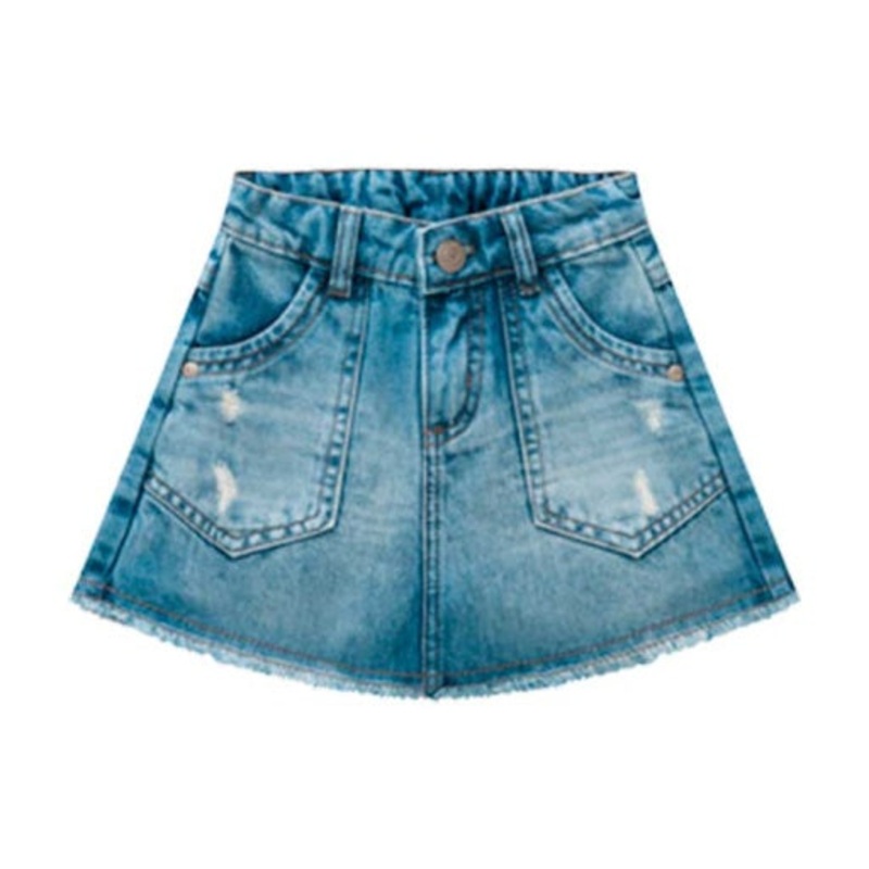 Milon Skirt-Shorts | Blue Denim