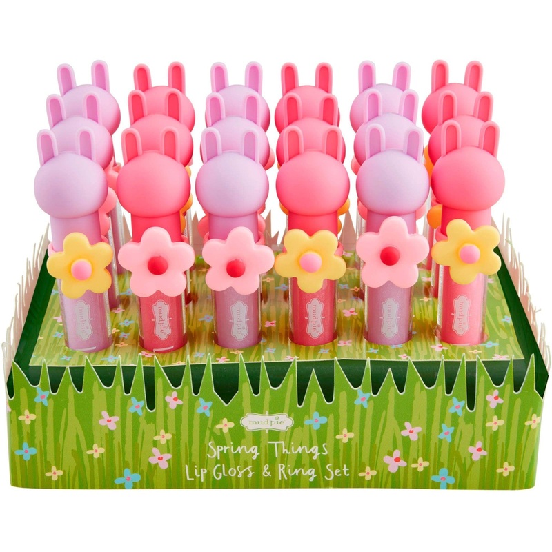 Mud Pie Spring Lip Gloss & Ring Sets