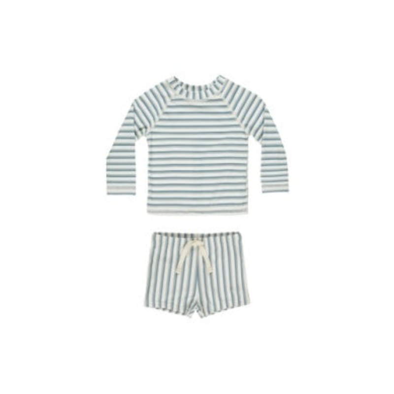 RASHGUARD BOY SET || SEAFOAM STRIPE