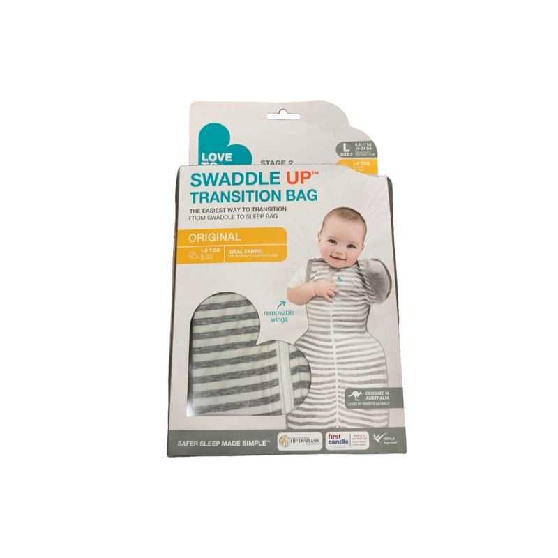 Love To Dream Swaddle Up Transition Original 1.0 Sleep Sack, Medium, Gray
