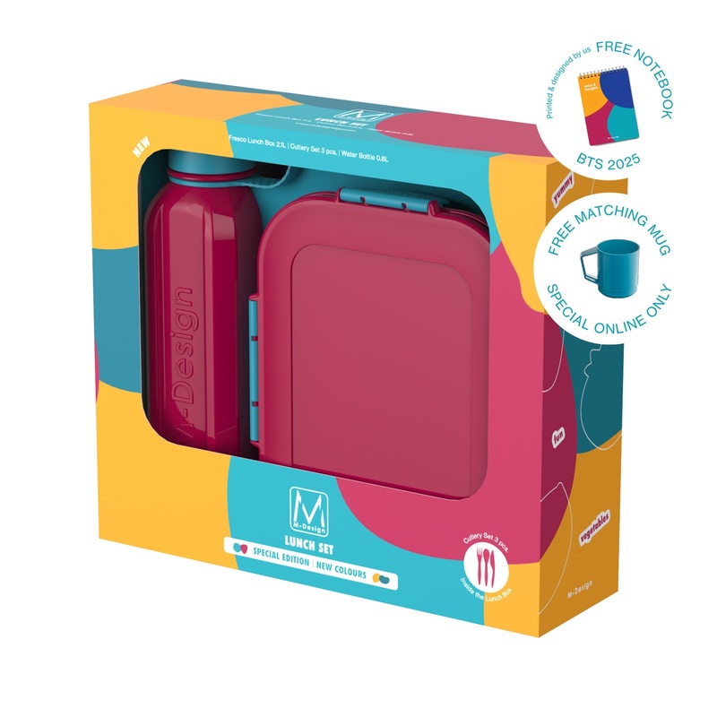M-Design Lunch Set 2.1 L- Teal/Fuchsia