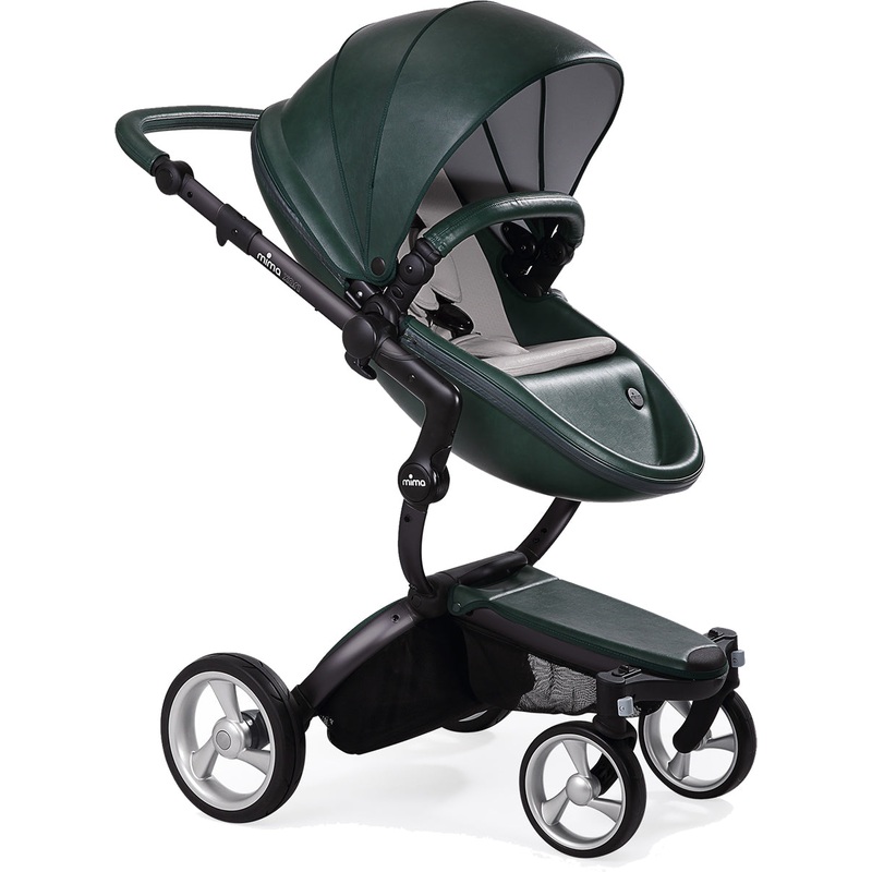 Mima Xari Complete Stroller, Black – British Green / Stone White
