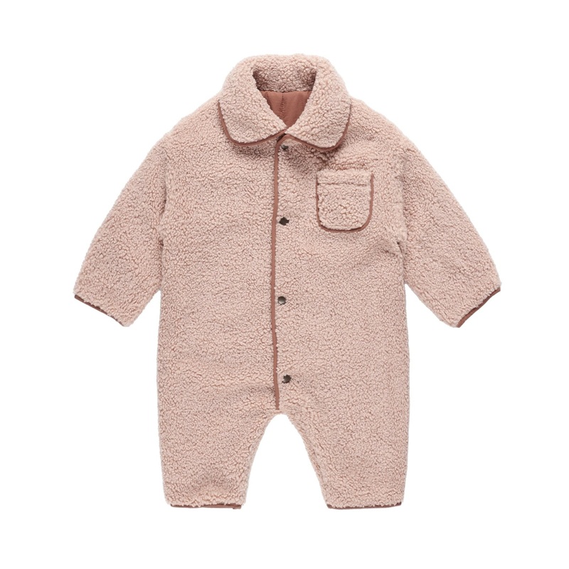 Quincy Mae – Shearling Jumpsuit – Blush