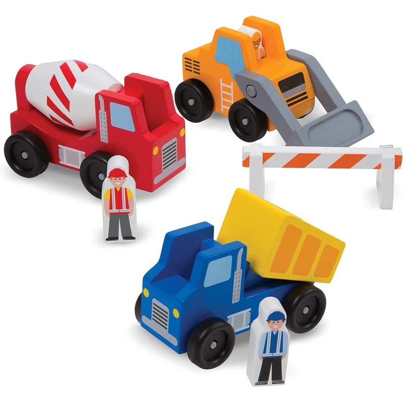 Construction Vehicle Wooden Play Set (8 pcs)