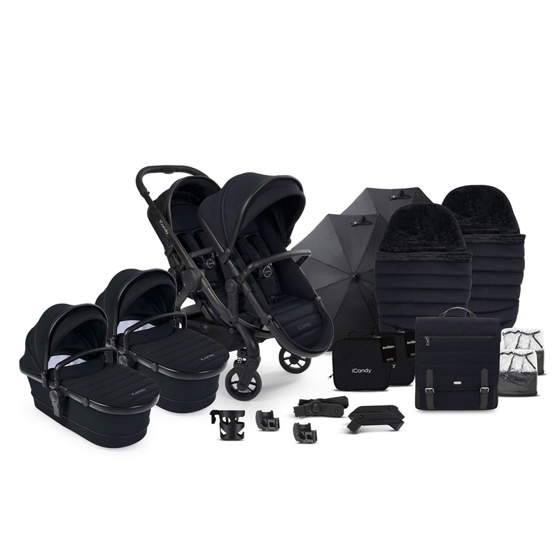 iCandy Peach 7 Twin Complete Bundle in Black