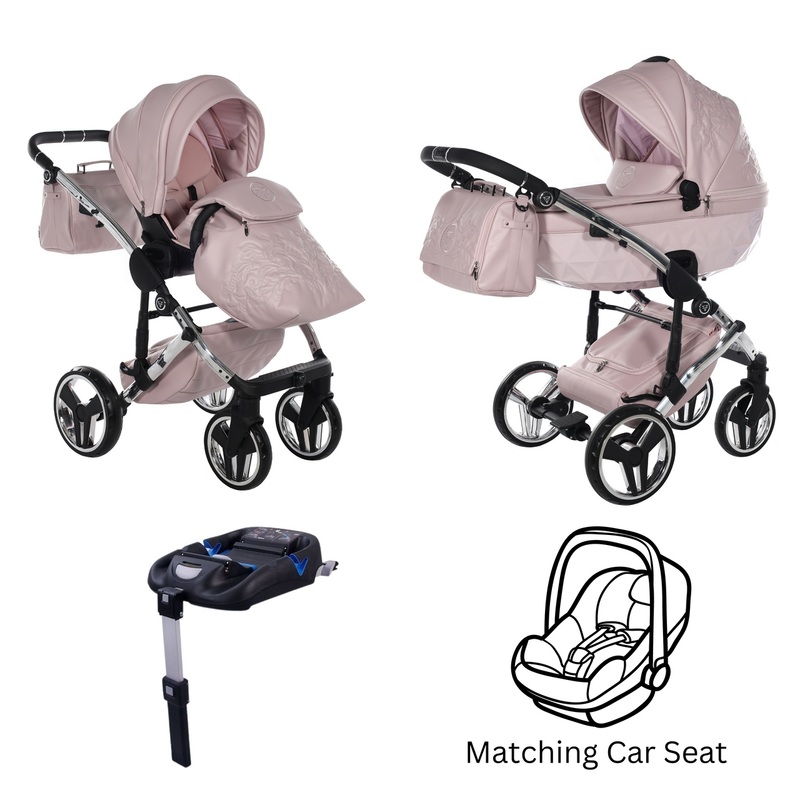 JUNAMA HANDCRAFT ENZO PINK – 4IN1 (INCLUDES CAR SEAT & ISOFIX BASE)