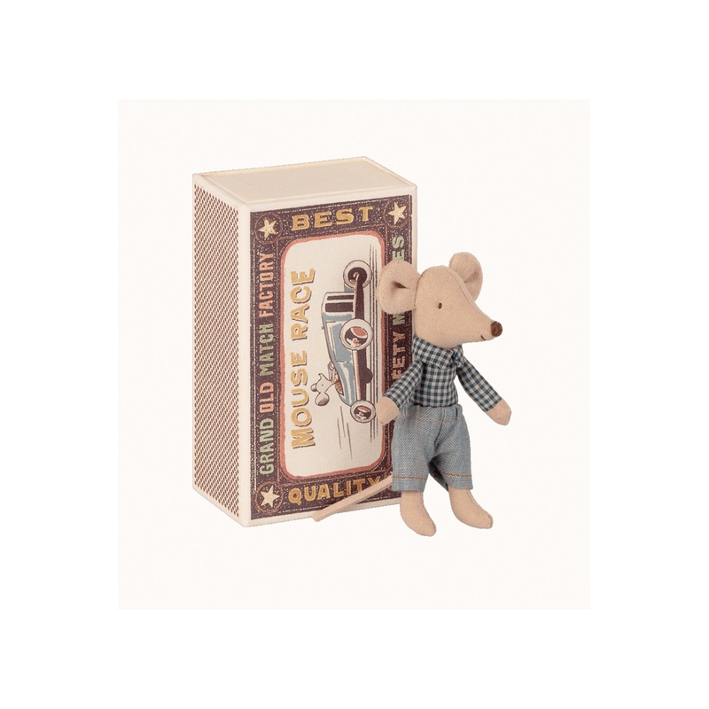 Maileg Little Brother Mouse In Matchbox