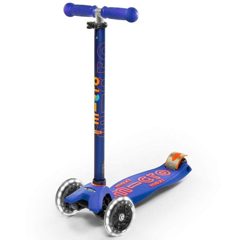 Micro Kickboard Maxi Deluxe LED Scooter – Blue