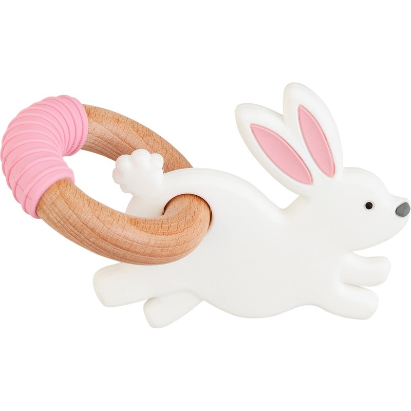Mud Pie Pink Bunny Teether