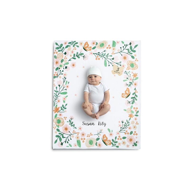 Personalized Milestone Baby Blanket