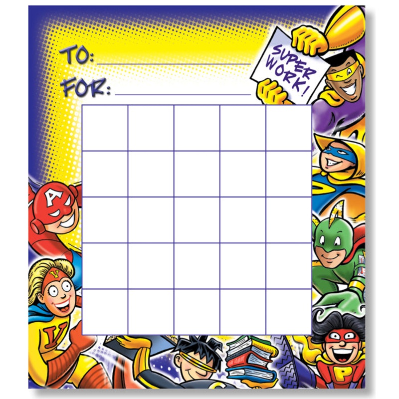 Superheroes Mini Incentive Chart