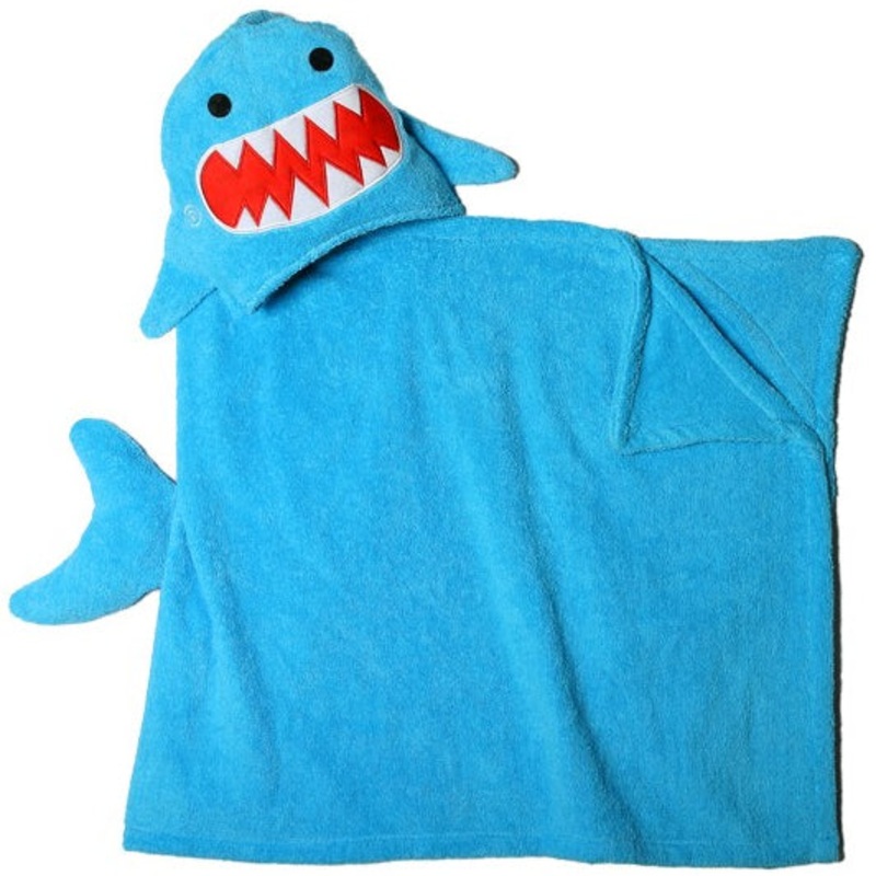 Zoocchini Kids Hooded Towel – Sherman the Shark