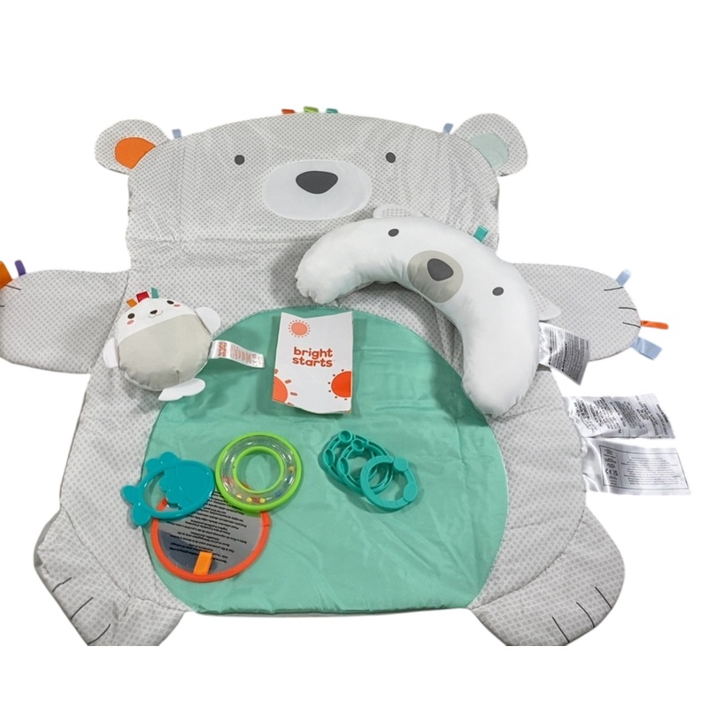 Bright Starts Tummy Cruiser Prop and Play Activity Mat, Polar Bear
