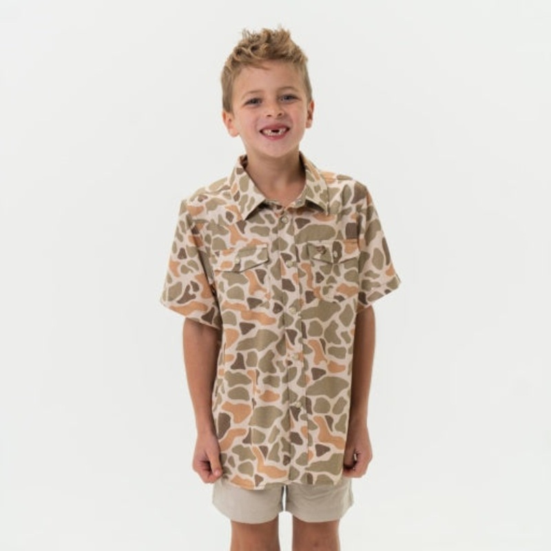 Burlebo Youth Performance Western Shirt | Venado Camo