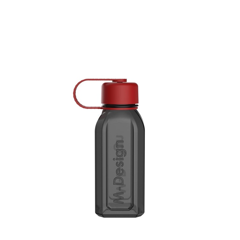 M Design Square Bottle with Strap 500ml – Black