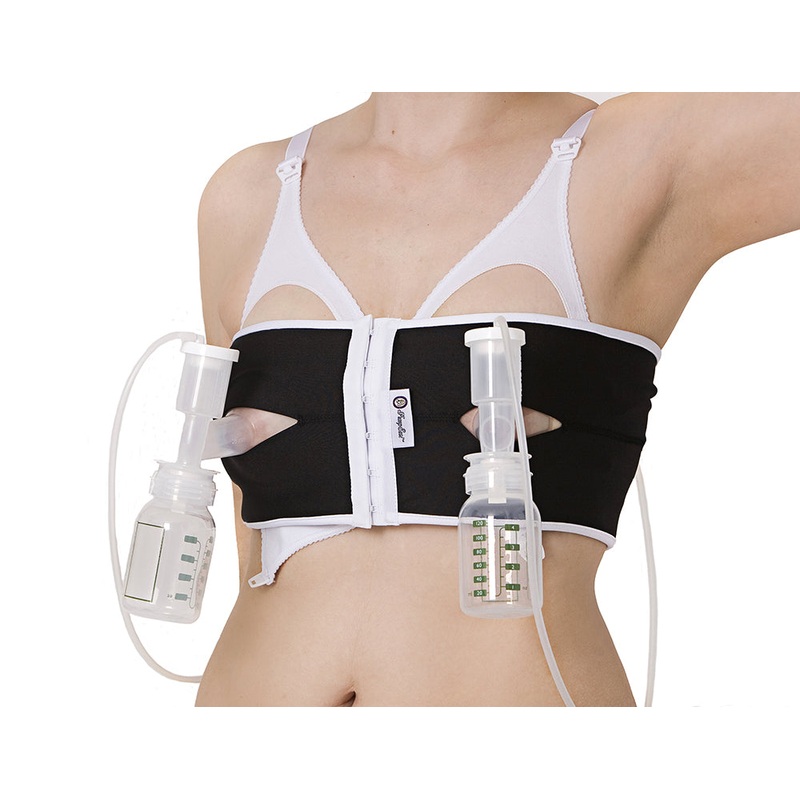PumpEase Classic Tux Hands Free Pumping Bra – Black